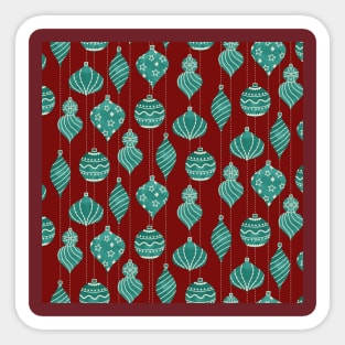 Red and Green Christmas Bubbles Sticker